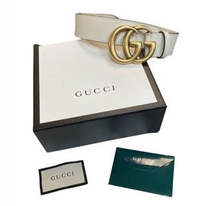 Gucci Marmot White Belt